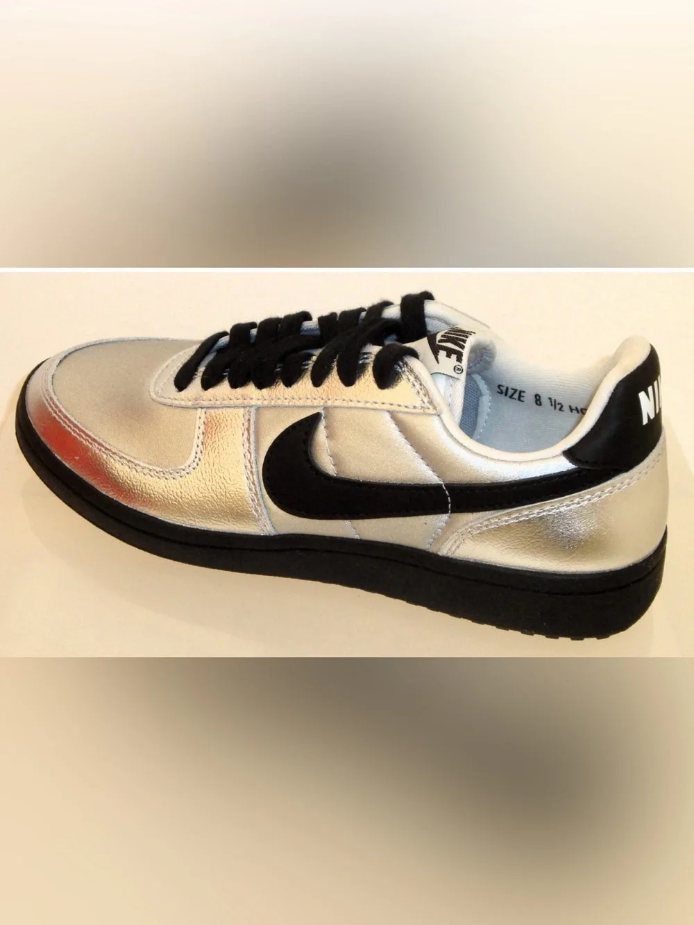 Nike Wmns Field General 82 'Metallic Silver Black' Women HQ7397-001 box no lid